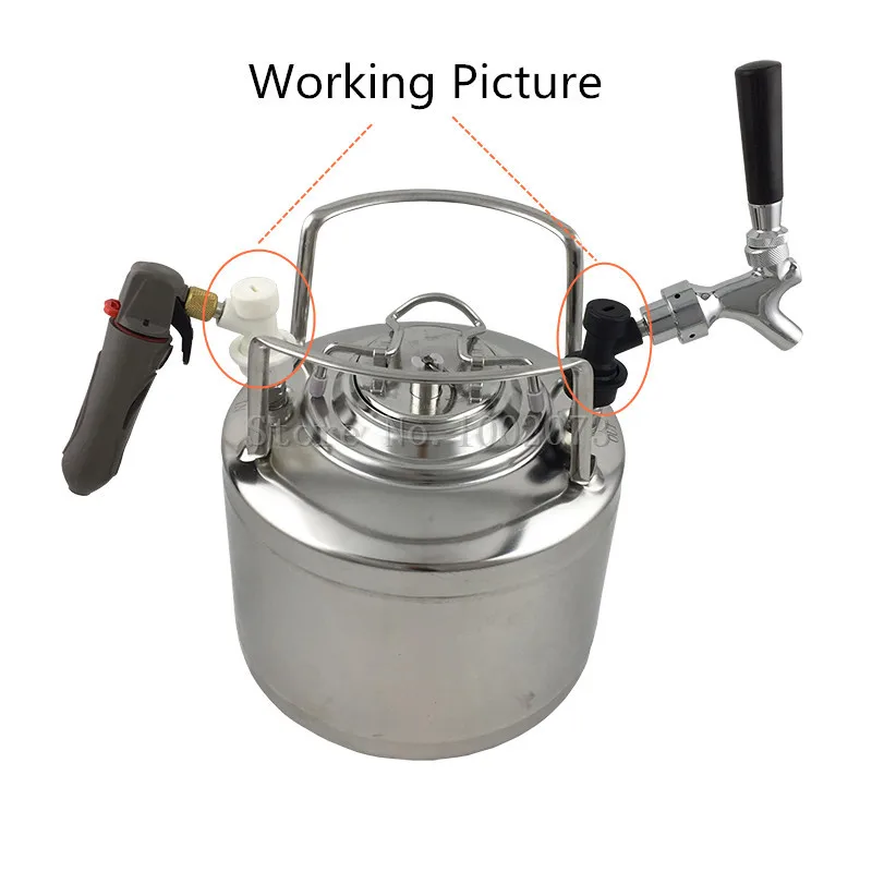 4pcslot Cornelius Corny Beer Keg Ball Lock Disconnects Kit Flared - Barb & Thread For Homebrew Keg Tap Draft Beer Kegs 
