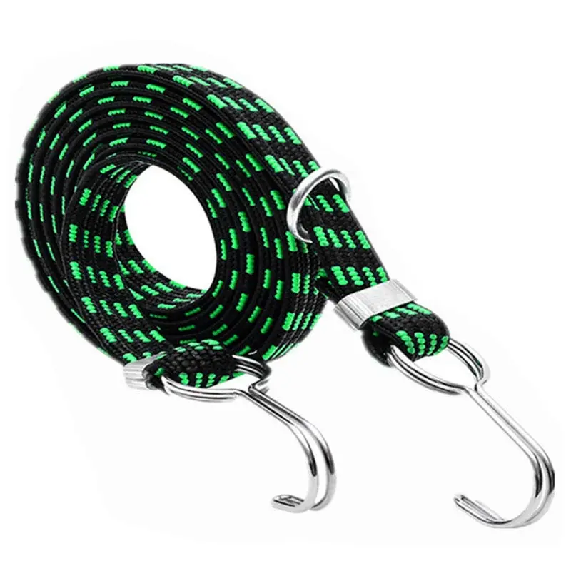 Black Green 1-4 м ремни для мотоцикла, велосипеда, веревки, повязки, багаж, обернутый ремень, обернутое Крепление багажника, велосипедный багаж, эластичная веревка - Цвет: Black Green