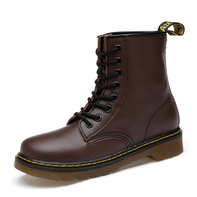 

Big Size 35-46 Autumn Leather Dr Martin Boots Martin Women High Top Casual Shoes Men's Boots Ankle Botas Brand Motorcycle Boots