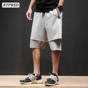

New 2018 Fashion Streetwear Hip Hop Shorts Men Loose Casual Harem Short Men Solid Color Drawstring Shorts Men 2 Colors