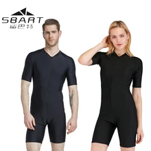 Sbart летний купальник для женщин и мужчин, лайкра, короткий рукав, УФ-защита, для серфинга, плавания, костюм для подводного плавания, гидрокостюмы A