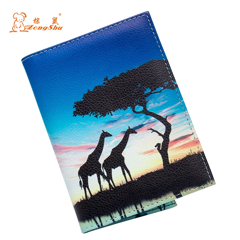 

New Prairie nature pattern Complex and novel Passport Holder Built in RFID Blocking Protect personal information