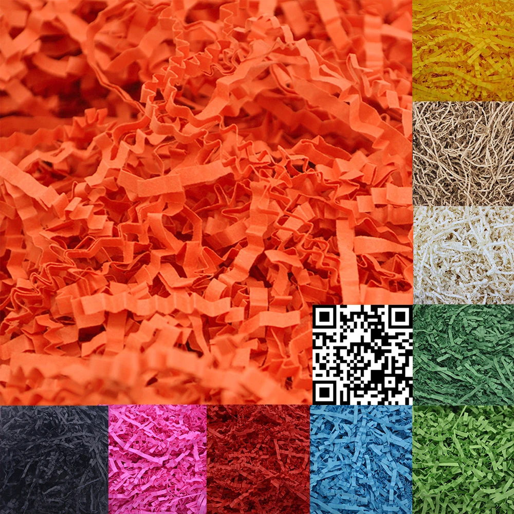 

100g Confetti Crinkle Cut Paper Shred Filler For Gift Wrapping Basket Filing Packing Craft Bedding Jewelry Display Accessories
