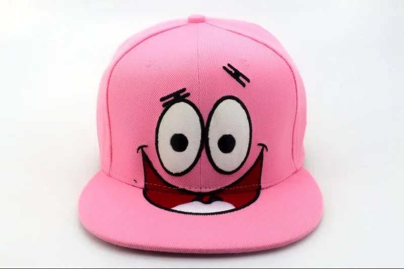 Nickelodeon Cartoon Snapback Patrick snapback cap classic men &amp women's designer cartoon baseball hats pink | Аксессуары для