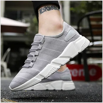 

Concise Solid Comfortable and Breathable Men'S Casual Shoes Versatile Hard-Wearing & Anti-Skid Men'S Running Sports Shoes Male
