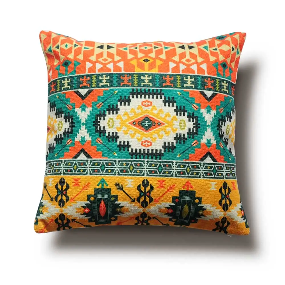 Buy Colorful Ethnic Patterns Pillow Cover