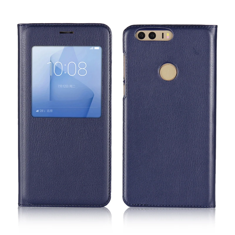 

Premium View Clear Cover for Huawei Honor 8 Case Flip PU Leather Case for Huawei Honor 8 Shell