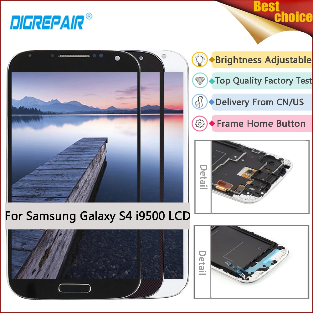 5.0" For Samsung Galaxy S4 i9500 LCD Display Digitizer Touch Screen For