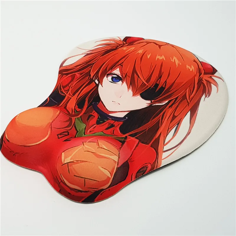 Eva Soryu Asuka Langley аниме 3D Oppai коврик для мыши игровой подставка запястья|wrist rest|mouse pad