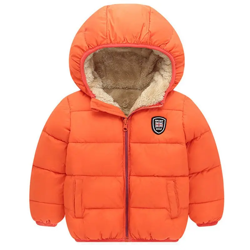  4 Colors Baby Girls Boys Clothes Thickening Hoodie Coats Infant Toddler Winter Warm Down Jacket For