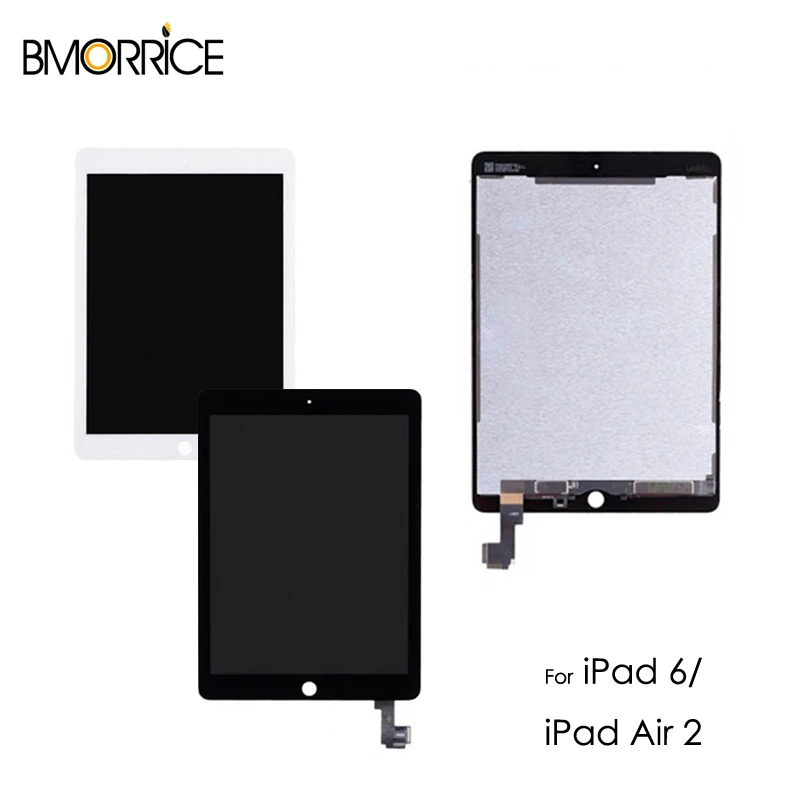 

LCD Dispaly For iPad Air 2 For iPad 6 A1567 A1566 Touch Screen Digitizer Full Assembly Replacement Black White
