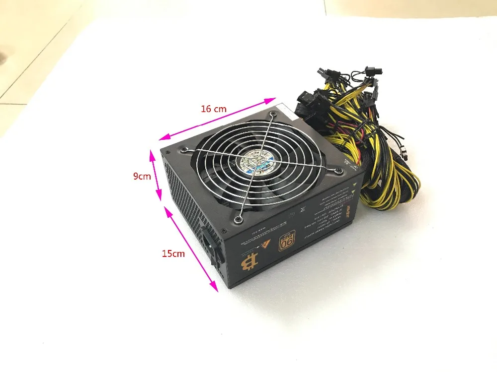 ETH ZCASH MINER Gold POWER KENWEI 1800 Вт с кабелем питания ETH miner источник питания для R9 380/390 RX 470/480 RX 570/580 6 GPU карт