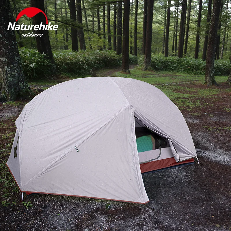 Naturehike Custom Mongar 1 2 3 People Waterproof Double Layer Outdoor Tent Aluminum Rod Gray Ultralight Single Camping Tents Mat 5