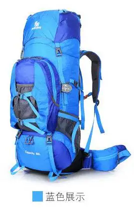 Большой наружный нейлоновый походный рюкзак, походная сумка для альпинизма, сверхлегкая Спортивная дорожная посылка, брендовый ранец, рюкзак, сумки на плечо - Цвет: Небесно-голубой
