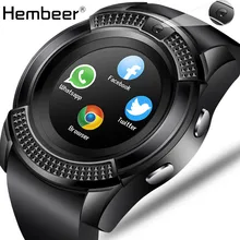 Hembeer для мужчин женщин умные наручные часы Reloj Inteligente поддержка камера Bluetooth SIM карты памяти Smartwatch для телефона Android
