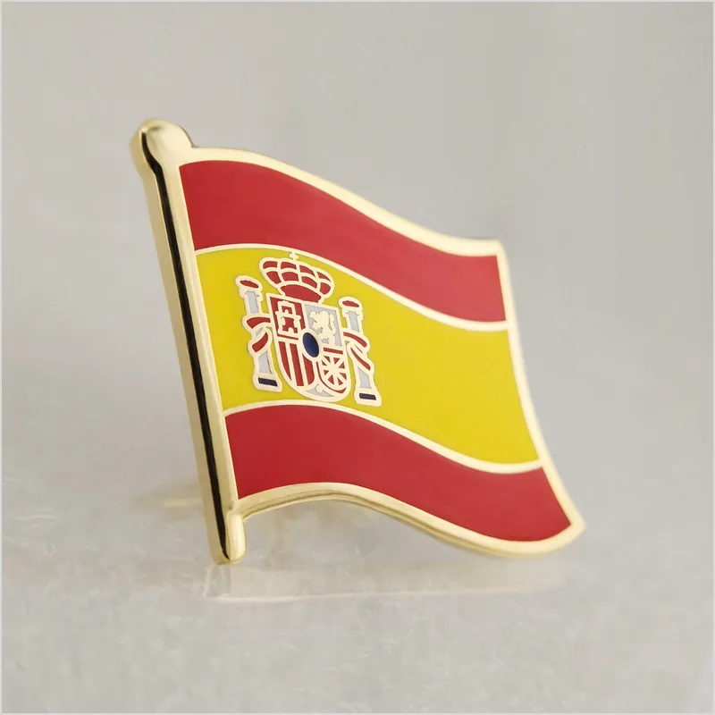 Мягкая эмаль Испанский флаг нагрудные булавки
