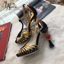 YIFSION 2019 New Fashion Genuine Leather Women Summer Sandals Sexy Open Toe Buckle Strap Thin High Heel Sandals Shoes Woman цена YIFSION 2019 New Fashion Genuine Leather Women Summer Sandals Sexy Open Toe Buckle Strap Thin High Heel Sandals Shoes Woman цены онлайн