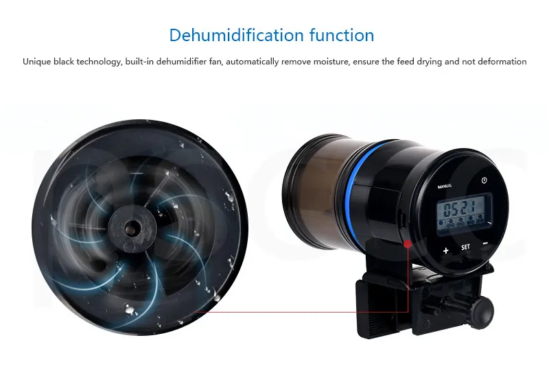 Аквариумная автоматическая кормушка, цифровой дисплей, регулируемое устройство подачи. Устройство Подачи Рыбы. Тип зажима фидер