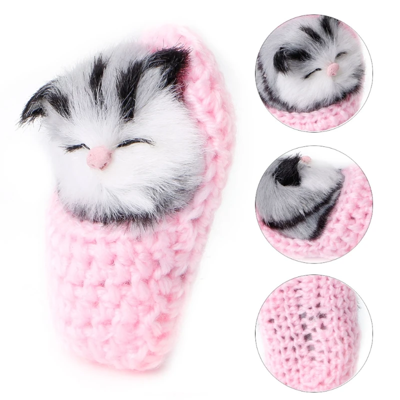 Cute Simulation Sounding Shoe Kittens Cats Plush Toys Doll Kids Birthday Gifts