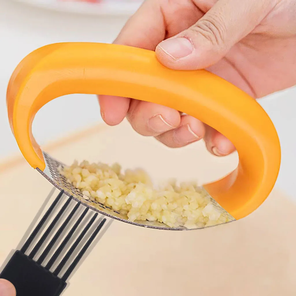 

NEW Garlic Press Crusher Squeezer Mincer Grinding Slicer Chopper Kitchen Gadget Cleaner Curve Fruit Vegetable Tools Dropshipping