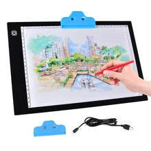 9.05” x 12.4” A4 LED Light Box Professional Animation Ultra Thin Drawing Board Touch Variable Illumination Trackpad Work light