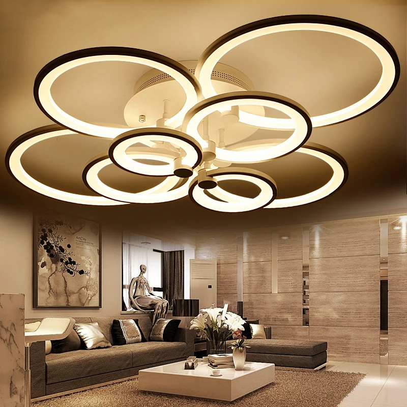 

Modern LED Chandelier Luminaires Acrylic Rings Led Chandelier Lamp For Living Room Bedroom Lustres Chandelier Lighting Fixtures