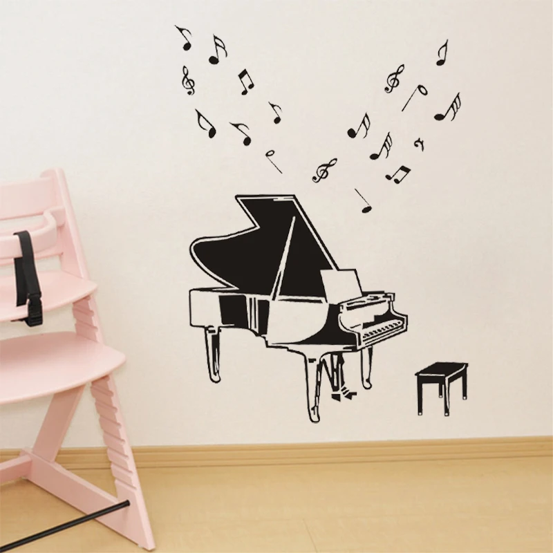 Vinyl Sticker Waterproof Decal Grand Piano