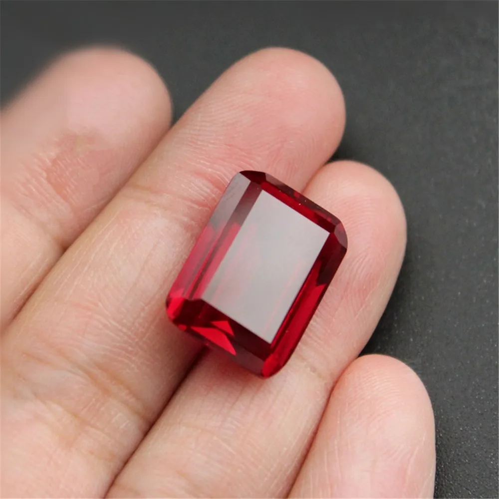Joanlyn высокое качество Рубин прямоугольник ограненный драгоценный камень Изумрудное кольцо рубиновый камень несколько размеров на выбор C36R
