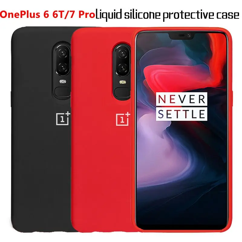 

Oneplus 6/6T Liquid Silicone TPU Protective Case Oneplus 7 7 Pro Official Silicone Smooth Full Protective Phone Cover Case