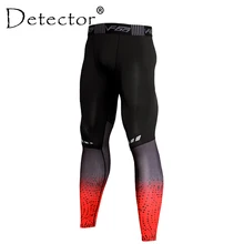 Детектор мужское Трико Для Бега Спортзала фитнеса Компрессионные Леггинсы Jogger спортивные брюки из молочного волокна эластичные быстросохнущие брюки