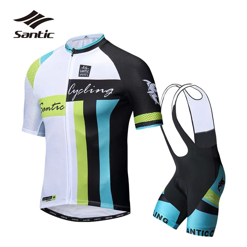 

Santic Cycling Jersey Sets Men Short Sleeve 2018 Summer Pro Team Cycling Clothing Breathable Bib Sets Kit Bicycle Wear Bike Suit