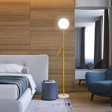 Современные два освещения фойе Led торшер вращающийся белый стеклянный шар для спальни прикроватная Гостиная Искусство практичная лампа для чтения