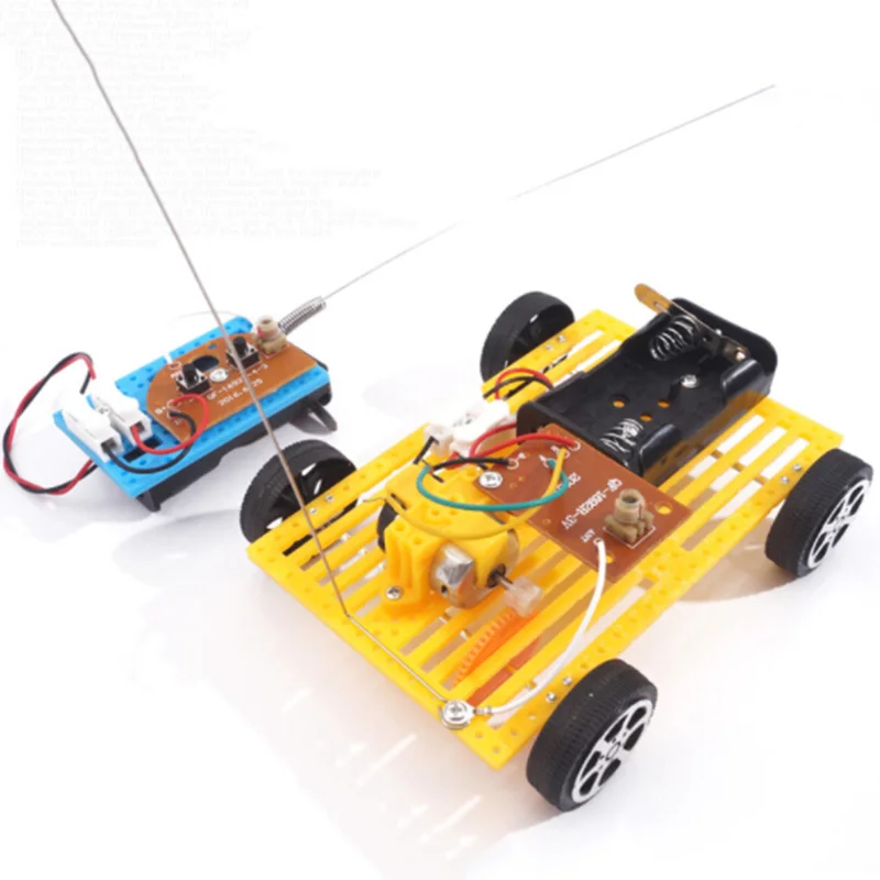 DIY Assembly Wireless Remote Control Car Model Kit Science Electric Motor Toy | Игрушки и хобби