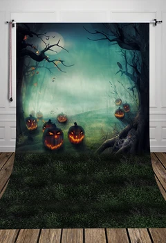 

Halloween photography backdrop background printed with pumpkin for festival kids D-6903