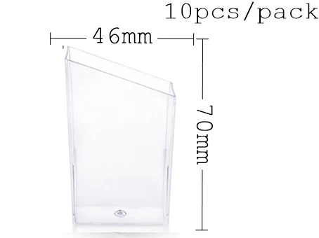 Акция-вечерние принадлежности для свадьбы, 55*35 мм/70 мл одноразовая пластиковая посуда прозрачная мини десертная квадратная миска, 10/упаковка - Цвет: Прозрачный