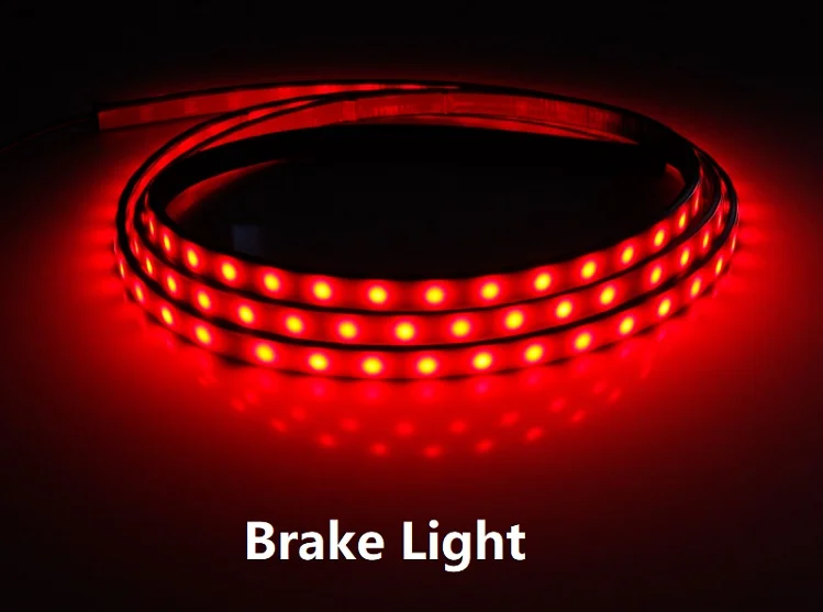 Best OKEEN Waterproof Flexible Car Trunk RGB Led Strip 24V Auto Trunk Tail Brake Running Light Flowing Yellow Turn Signal Light Strip 7