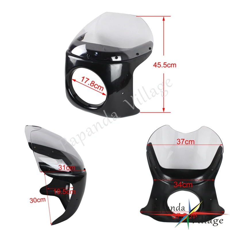 7 "Защитная фара гонщика мотоцикла кафе обтекаемая Ветрозащита для Honda CB CM CL GL CX