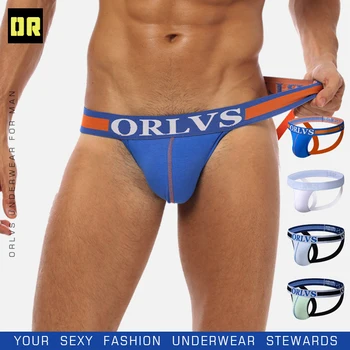

2020 New Sexy Men Underwear Thong Men Jockstrap Cotton Sexy Men Underwear Cueca Gay Panties G-String & Thongs Briefs OR96