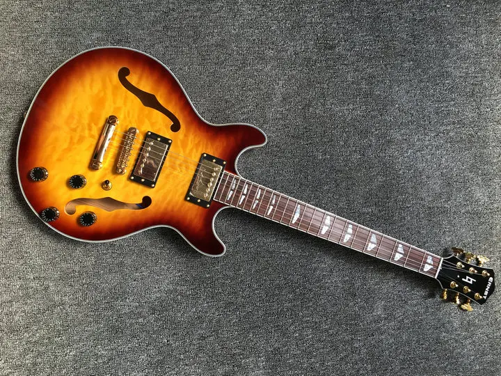 

Free Shipping 2018 New ES-339 Small Jazz Electric Guitar es 339 semi yollow body In Sunburst ES339 Top Quality