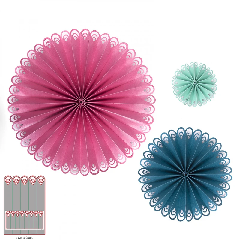 

Paper Fold Circle Floral Cutting Die Handmade Decoration Card Making Embossing Craft Template Scrapbooking DIY Stencil