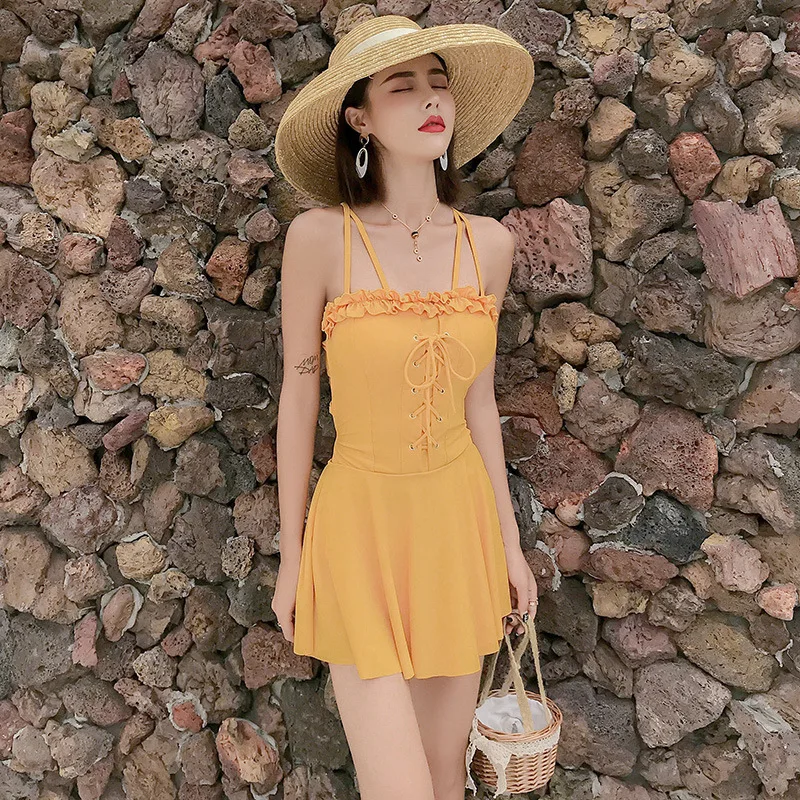 

One Piece Bathing Suit Whole Swimsuit Women's Beach Outings 2019 Swimwear Woman New Super Celestial Sexy Underwire Holding Solid