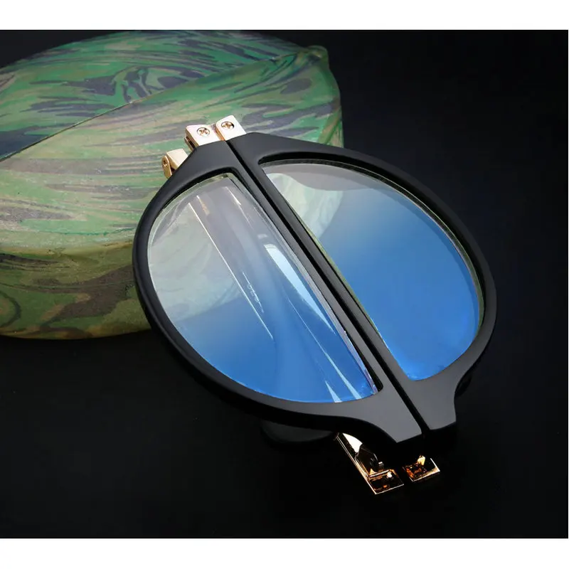 

mincl/ Folding Rotary Presbyopic Glasses Female Fashion Portable Ultra Light Mirror Compact HD Reading Glasses Male LXL