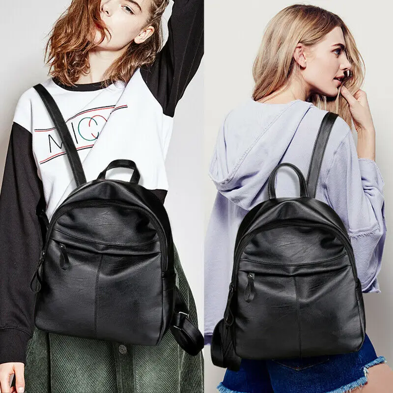 

2019 Newest Hot Fashion Women Lady Solid Exquisite PU Leather Rucksack Travel Shoulder Bag Girls Ladies Backpack Dropshipping