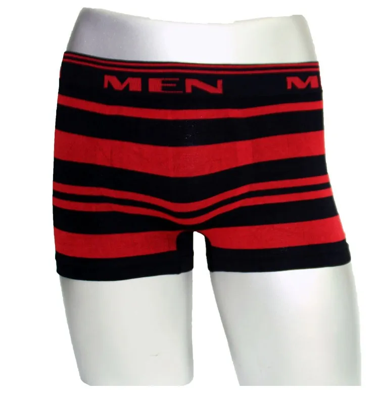 High Quality Free Shipping SXL Polyester stripe Mens Boxers Shorts Men