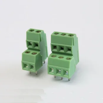 

5Pcs Double Row PCB Screw Terminal Block Connector High And Low Position 3.5/3.81/5.0/5.08mm Pitch Connector