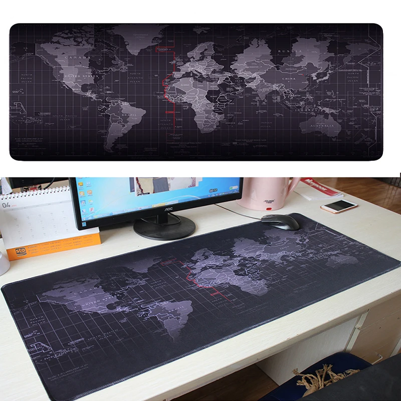 

2018 Hot Selling Extra Large Mouse Pad Gaming World Map Mousepad Anti-slip Natural Rubber Gaming Mouse Mat for gamer