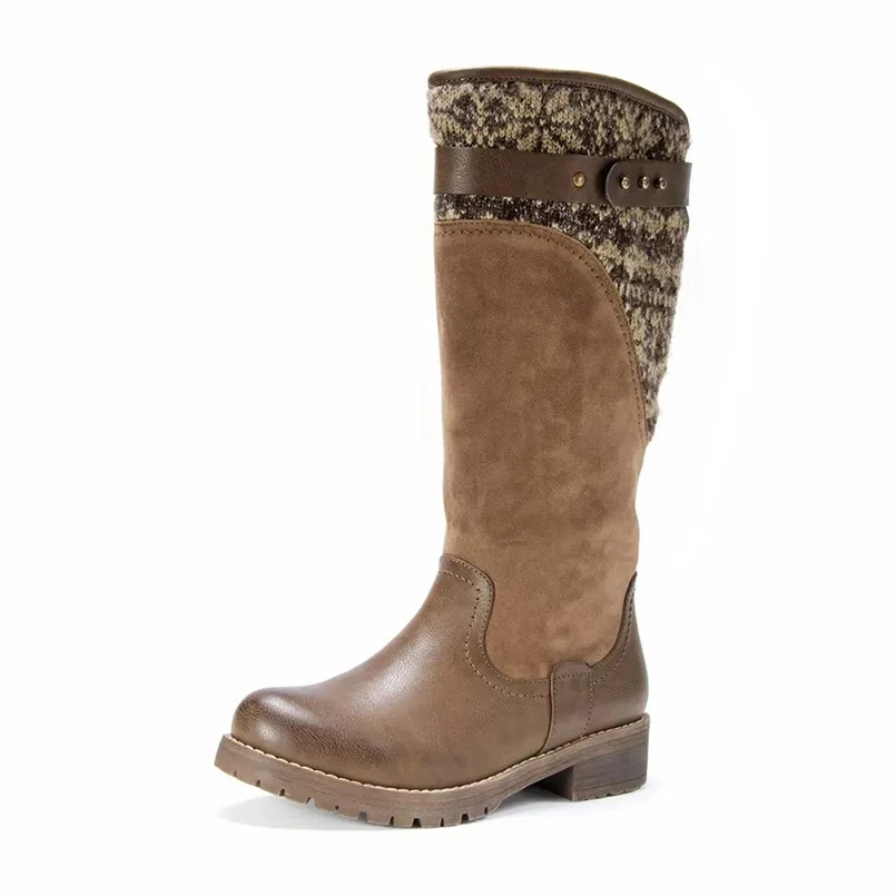 

FIDANEI 2019 Spring New Retro Women High Boots Fashion Low Heel Knight Shoes High-end Custom Leather Boots Botas de mujer