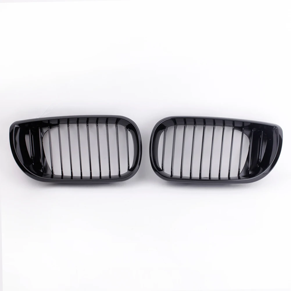 

Professional Car Accessories 2Pcs Car Front Grill Gloss Black Kidney Front Grille for BMW E46 3 Series 4 Door 2002-2005