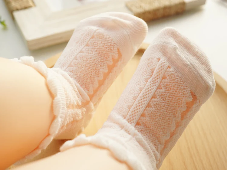 От 2 до 10 лет носки для маленьких девочек, 5 пар летние тонкие жаккардовые шелковые сетчатые носки для принцессы с винтажным узором в стиле ретро ультратонкие открытые носки