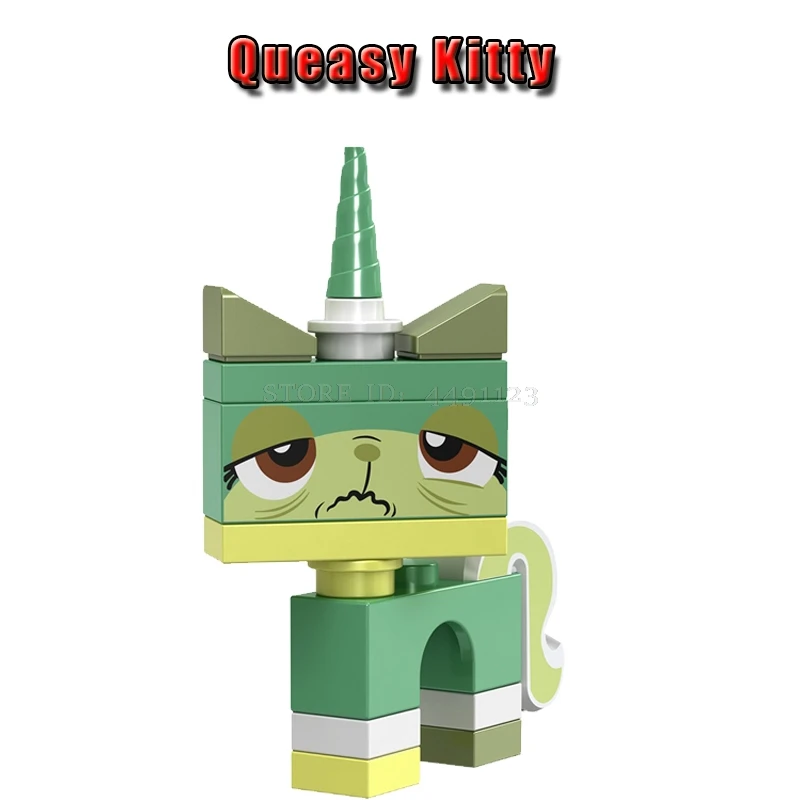 Игрушки блоки фильм 2 Emmet Lucy Batman Unikitty сладкий Mayhem Rex сшитая игрушка История 4 Вуди и Джесси блок коробка фильм фигурки Модель - Цвет: D1-3-01-Queasy Kitty